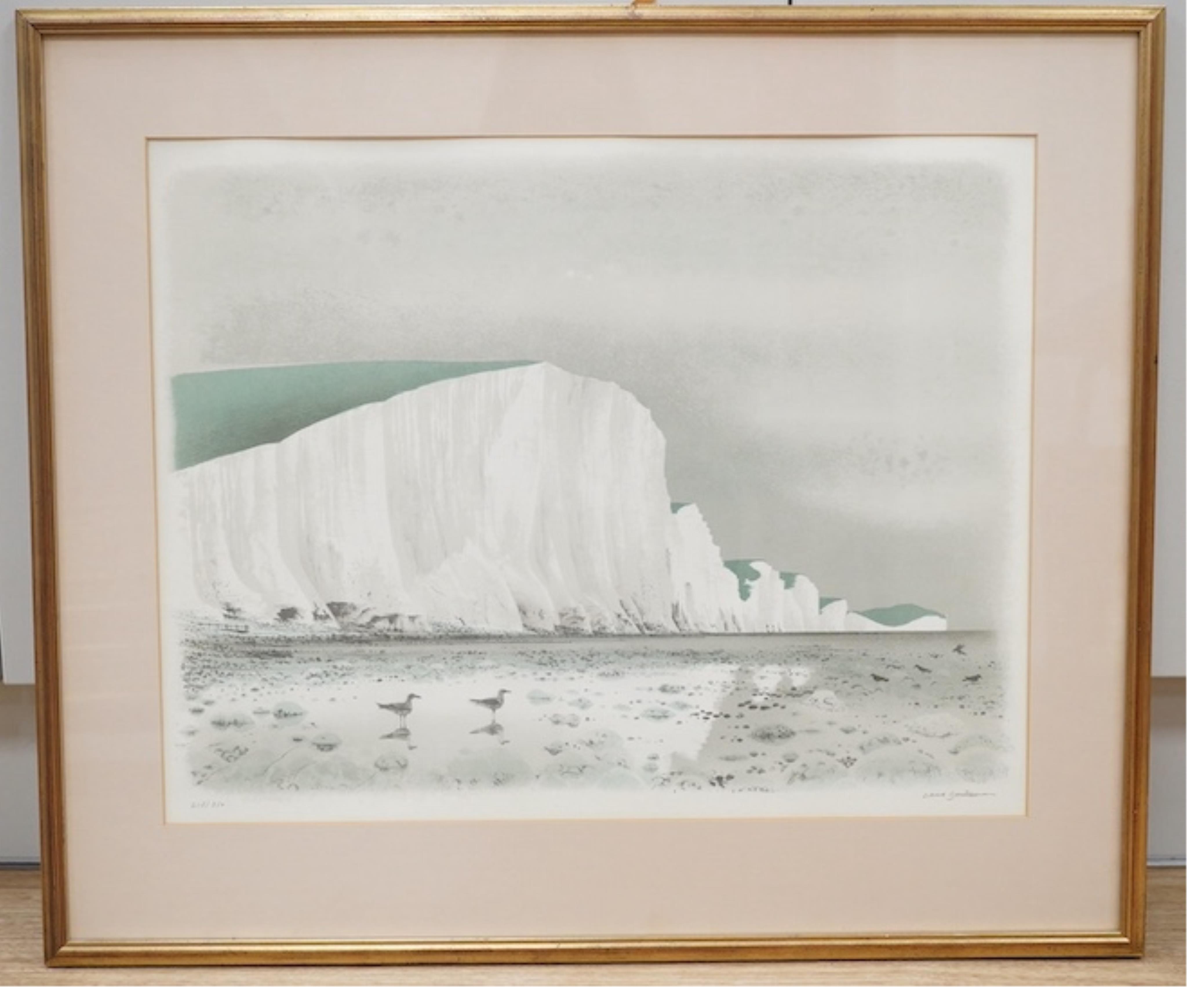 David Gentleman (b.1930), colour lithograph, ‘Seven Sisters, East Sussex’, limited edition 215/350, signed in pencil, certificate of authenticity verso, 41 x 52cm. Condition - good